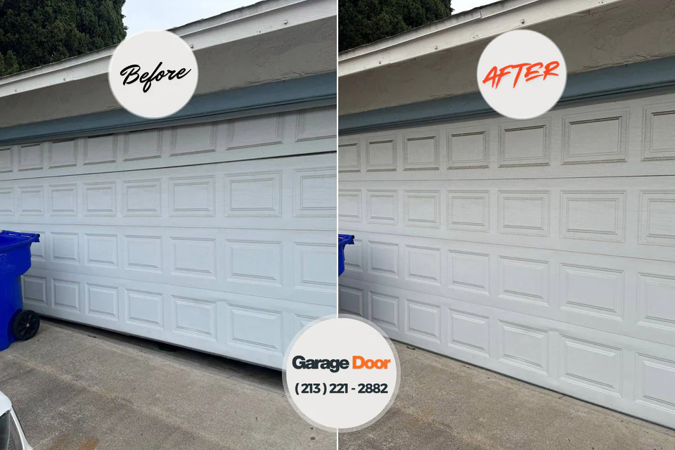 Before and after: garage door spring repair University Park, IL